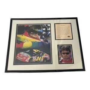 1997 Jeff Gordon Limited Edition Framed NASCAR Print by Tom Bates – #0264/12,500